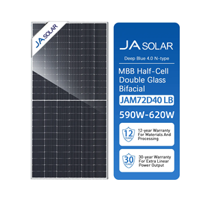 Module solaire photovoltaïque JA Solar d'origine, bifacial, double vitrage, type N, HBC HJT 595-620W - Product Image 5