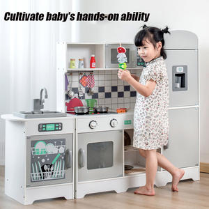 Grande <span class=keywords><strong>Cucina</strong></span> Giocattolo di Lusso con Luci e Suoni, Set con Frigorifero, Giocattoli in <span class=keywords><strong>Legno</strong></span> per Bambini - Product Image 3