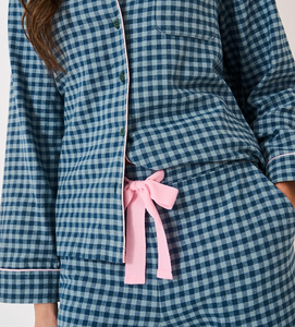 <span class=keywords><strong>Ensemble</strong></span> de pyjamas <span class=keywords><strong>pour</strong></span> femmes en coton à carreaux roses, coupe ample, grandes tailles, manches longues, <span class=keywords><strong>pour</strong></span> la maison, vente en gros - Product Image 6