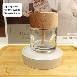 50ml Flameless hương liệu chai thủy tinh khuếch tán vít Cap hình trụ sậy khuếch tán Thuốc đuổi muỗi tinh dầu refill - Product Image 5