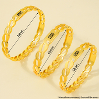 Bracelet tendance Little Bee Jewelry Fashion Monaco Hip Hop, plaqué or 21 carats, style punk de Dubaï, non ternissant, pour femme, idéal pour les événements