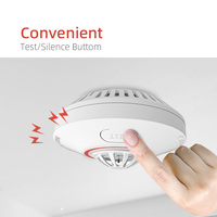 Alarma de Puerta con Detector Térmico Independiente, Sonido y Luz, Carcasa de Plástico ABS, Batería de Litio de Larga Duración (10 Años), DC3V, Portátil para el Hogar