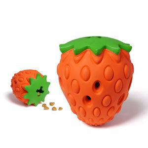 Juguete Masticable de Goma para Perros, Diseño de Fresa, Ecológico, para Limpieza de Dientes, Juguete Interactivo para Perros - Product Image 4