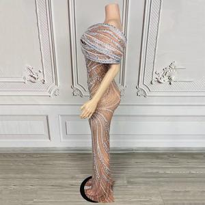 Femmes de luxe longueur au sol soirée strass droite fête de mariage Ga Chevrolet Silverado chaud hiver Wrap pour <span class=keywords><strong>acteurs</strong></span> - Product Image 2