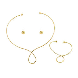 Jewelry <b>Set</b> Elegan Geometric Ring Design <b>Bracelet</b> <b>Necklace</b> Stud Earrings <b>Set</b> Girl's Fashion Gift Jewelry <b>Set</b> - Product Image 5