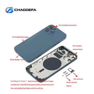 เคสหลัง iPhone 12 พร้อมกรอบกลางและฝาหลัง พร้อมอะไหล่ขนาดเล็ก อุปกรณ์เสริมโทรศัพท์มือถือ รับประกัน 1 ปี - Product Image 4