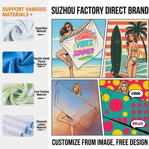 Serviettes <span class=keywords><strong>de</strong></span> <span class=keywords><strong>plage</strong></span> en microfibre imprimées, sans sable, séchage rapide, très absorbantes, légères, grandes, pour voyage et piscine - Product Image 6