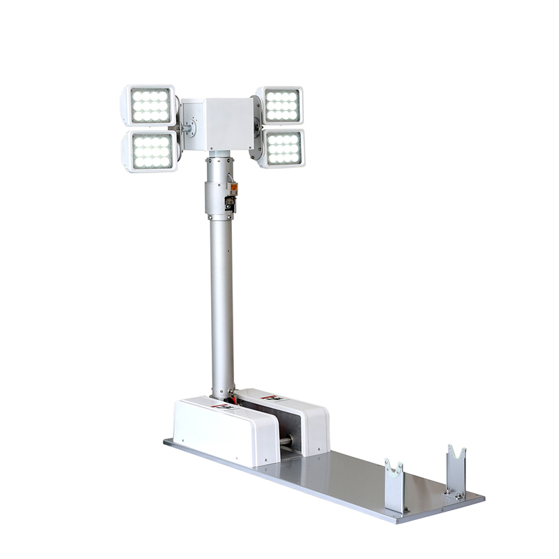 Internal Wire 4 Pieces 120W Led High Mast Light 1.8 Meter Telescopic Mast for Firefighting Vehicle Emergency