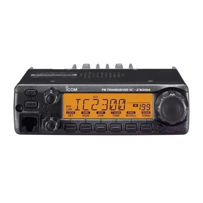 Walkie Talkie mobil nirkabel, IC-2300H kekuatan tinggi 65W, stasiun Radio VHF 136-174MHz, Transceiver seluler