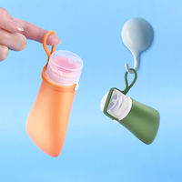 Portable 60ml étanche Squeeze recharge silicone Lotion bouteille réutilisable Silicone voyage taille shampooing bouteille 3oz 90ml pour la toilette