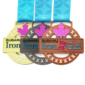 Medaillen hersteller 3D Metall Award Gold Triathlon Marathon lauf Sport medaille benutzer definierte Trophäen und Medaillen