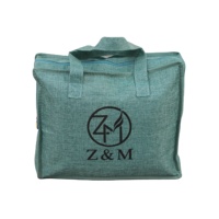 Sac à fermeture éclair en tissu de lin de lin pour paquet ensemble de couette pour bébé/ensemble de couverture lestée/ensemble de couette en duvet avec poignée