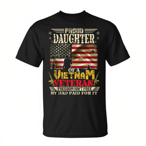Camiseta sin mangas Freedom Isn't Free, orgullosa hija de un veterano de Vietnam, producto promocional - Product Image 3