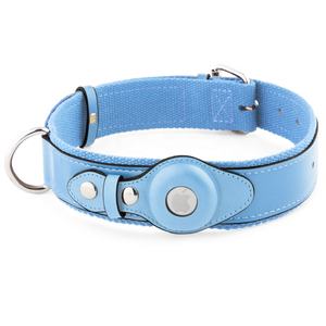 Harga grosir kompetitif kerah anjing kulit PU lembut dengan pegangan Tag udara tekan panas mudah untuk disesuaikan untuk pelatihan anjing - Product Image 1