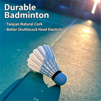Volants de badminton en plumes d'oie haute vitesse, durables pour l'entraînement en extérieur, balles de badminton à vol stable pour la pratique sportive