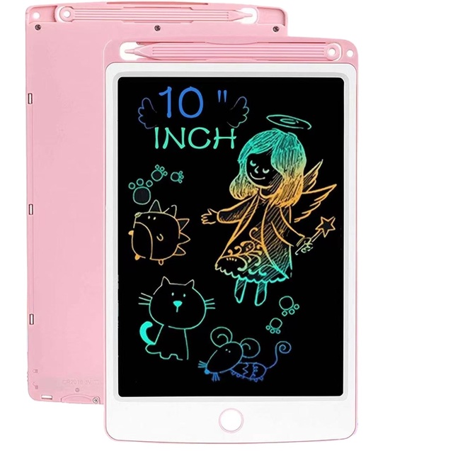 10-Inch Blue LCD Writing Tablet for Kids Reusable Portable Toddler Drawing Screen with Writing Painting & Delete Functions