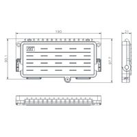 Boîtier de protection de câble de descente FTTH étanche IP65, type mini en ligne, 1 entrée 1 sortie 6 ports, avec protection de fibre