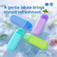 Inhalateur Nasal Rafraîchissant à l'Essence Naturelle de Menthe Poivrée, Inhalateur Oral à la Menthe Fruitée, Inhalateur Énergisant