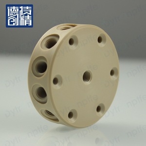 Defluorine PCTFE Multi Channel Switching Valve Head For Laboratory Chemical <b>Engineering</b> Parts - Product Image 3