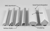 Profilé linéaire en aluminium 6063 T5 pour éclairage architectural LED mural, idéal pour l'éclairage de façade d'hôtels commerciaux