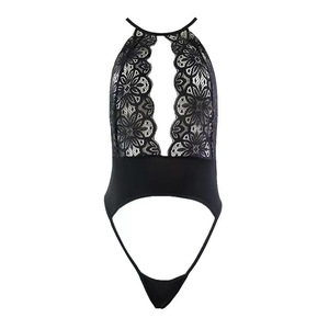 Sexy Lace <b>Bodysuit</b> Black Women's Body Stocking Role Play Costume Fall 2023 - Product Image 4
