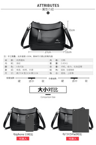 Ladies Multi-pocket Messenger Bag High Quality Soft PU Leather Shoulder Bags Casual Crossbody Bags for Women New <b>Tote</b> - Product Image 6