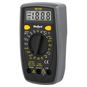 Multimètre numérique Rebel RB-33D 10A Max, mesure automatique de la tension, du courant et de la résistance, outil de réparation électronique - Product Image 1
