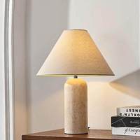 Lampe de bureau LED moderne et simple en marbre pour la décoration intérieure, élégante lampe de lecture de chevet, écologique, pour chambre à coucher, hôtel, restaurant
