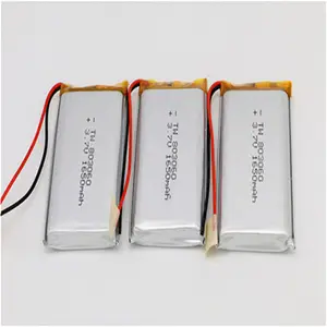 803060 de 1650mah 3,7 v solar calb cobre de papel de aluminio de polímero de litio de la batería de iones de las células paquete