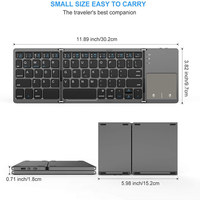 Clavier Portable, bluetooth, pliable, fin, avec pavé tactile, sans fil, Rechargeable, vente en gros