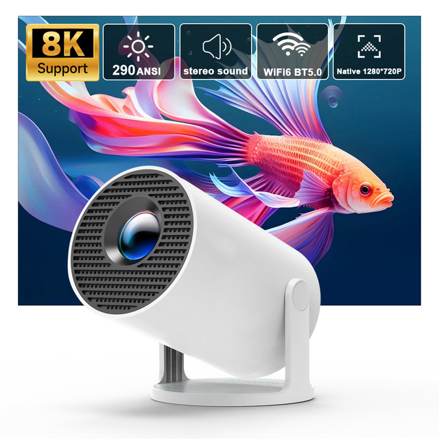 Para Celular Tv Bi Led Laser Video Beam Projector Android 14 Hy300 New Portatil Proyector 4K