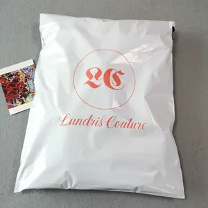 Logo di plastica di spedizione bianco durevole stampato, sacchetti di imballaggio della posta di plastica per la spedizione sacchetto di spedizione del corriere riciclato