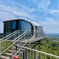 Cabine d'hôtel capsule intelligente préfabriquée de luxe, espace préfabriqué portable, maison mobile pour complexe hôtelier, Airbnb, chambre de glamping