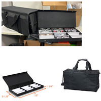 YTZ9005 Voyage Vendeur Cas Sac 12 fentes * 5 plateaux Lunettes Affichage Vitrine Valise pour Noir Optique Cadre Lunettes