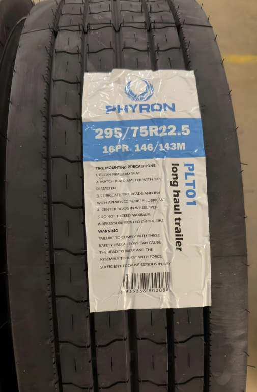 PHYRON PLT01 295/75R22.5 Truck Tire for Long Haul & Drive, Reliable ...