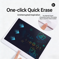 GY Classic Tableau de Dessin et de Peinture Personnalisable pour Enfants de 13 Pouces, Pratique du Graffiti pour Bébé, Écriture, Effacement en Un Clic, Écran LCD, Cadeau