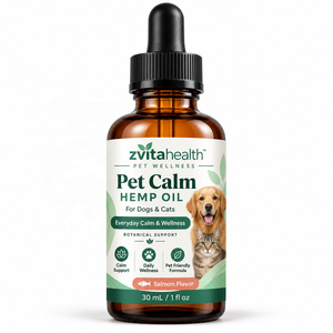 Aceite de Cáñamo para Mascotas de Marca Propia 60 ml para Perros y Gatos, Alivio del Dolor, Calmante para la <span class=keywords><strong>Ansiedad</strong></span>, Cuidado de la Piel y Articulaciones, Omega 3 6 9 - Product Image 1
