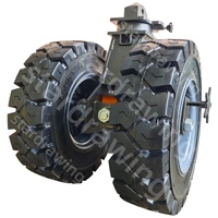 S-S tout terrain en caoutchouc solide double roues conteneur d'expédition roulettes roues
