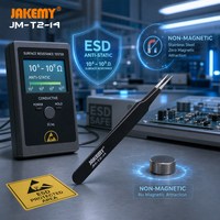 JAKEMY JM-T2 Pinset Presisi ESD Industri Baja Tahan Karat Non-Magnetik Ujung Ultra Halus Perbaikan Jam Tangan Elektronik Mikro DIY CE