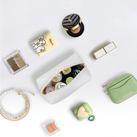 Petite trousse de maquillage personnalisée avec logo, accessoires de maquillage, trousse de maquillage en cuir, pochette à fermeture éclair, organiseur de cosmétiques de voyage