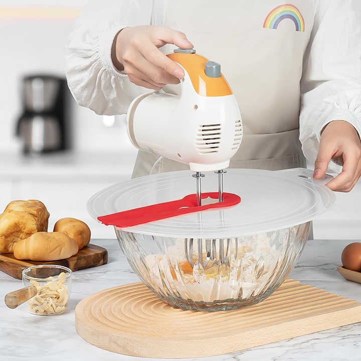 Mixing Bowl Splatter Guard, Silicone Anti Splash Cover Egg