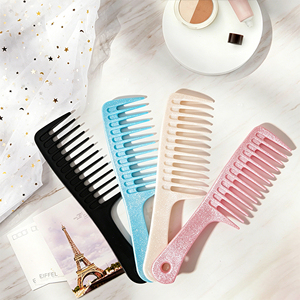 Peine de Plástico <span class=keywords><strong>para</strong></span> Cabello con Logotipo Personalizado, Multicolor, de Dientes Anchos y Planos, <span class=keywords><strong>para</strong></span> Peinar y Cortar el Cabello en Casa o Salón de Belleza - Product Image 3