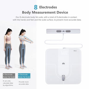 Balance connectée intelligente à double fréquence pour l'analyse de la <span class=keywords><strong>composition</strong></span> <span class=keywords><strong>corporelle</strong></span>, <span class=keywords><strong>analyseur</strong></span> de santé par bio-impédance, pèse-<span class=keywords><strong>personne</strong></span> numérique avancé, approvisionnement direct usine - Product Image 6