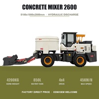 Camion malaxeur à béton hydraulique 4950 kg, mini, mobile, auto-chargeur, électrique, pour projets urbains