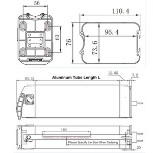 Custodia batteria ABS per bici elettrica con base scorrevole design removibile per celle 18650 guscio batteria scatola <span class=keywords><strong>e</strong></span>-bike - Product Image 4