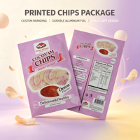 Sachet en aluminium pour emballage alimentaire OEM, sac en plastique laminé imprimé sur mesure pour chips de cocoyam et de pommes de terre