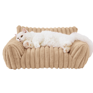 เตียงสัตว์เลี้ยงคุณภาพสูง หรูหรา ทันสมัย แข็งแรง ทนทาน นุ่มสบาย ซักได้ ถอดประกอบได้ อุ่นสบายด้วยผ้าฝ้าย สำหรับฤดูหนาวและฤดูร้อน ขนาดเล็ก บรรจุกล่อง - Product Image 4