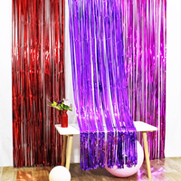 3.2x6.6ft Latar Belakang Pesta Pernikahan Tirai Foil Rumbai Dekorasi Foto Bachelorette Tirai Dinding Ulang Tahun Baby Shower