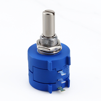 Potentiomètre bobiné multitour 3590S-2 502L 103L 104L 1K2K5K10K100K Ohm 6.35mm Handle Hole Motor Electronic Components