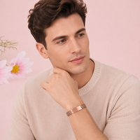 Bracelet magnétique énergétique Keitic pour hommes, en cuivre massif avec biomagnétisme, style tendance pour une bonne santé et contre l'arthrite, idéal comme cadeau